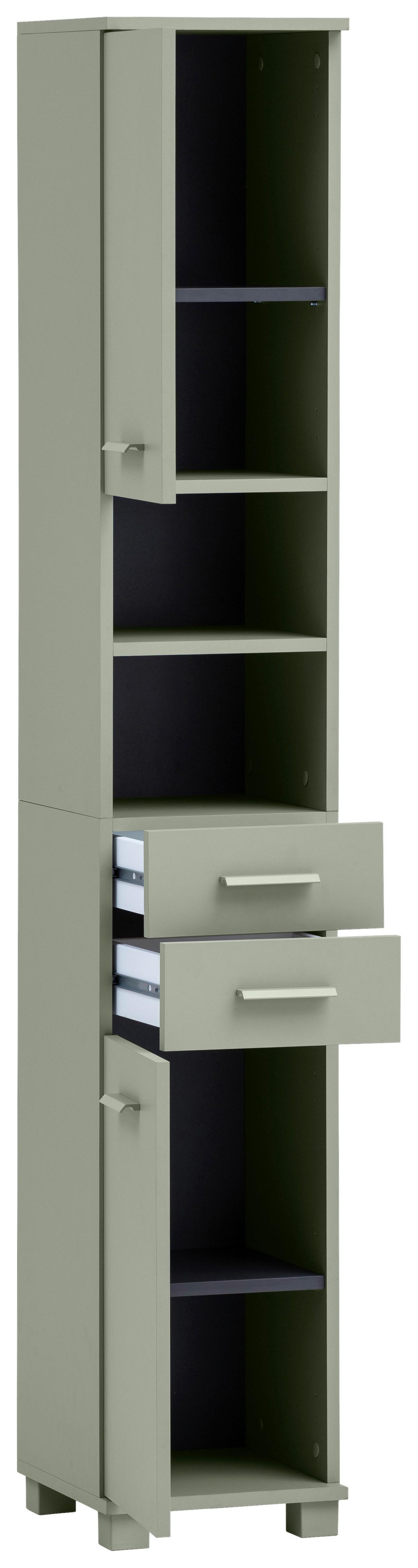 Hochschrank Mono Grün - Hellgrün, MODERN, Holzwerkstoff/Kunststoff (30,3/180,9/32,6cm) - MID.YOU