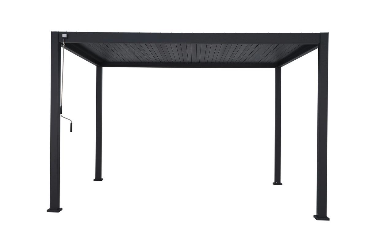 Pavillon Basic Anthrazit B/H ca. 360x240-250 cm - Anthrazit, Basics, Metall (360/240/300cm) - Gardenson