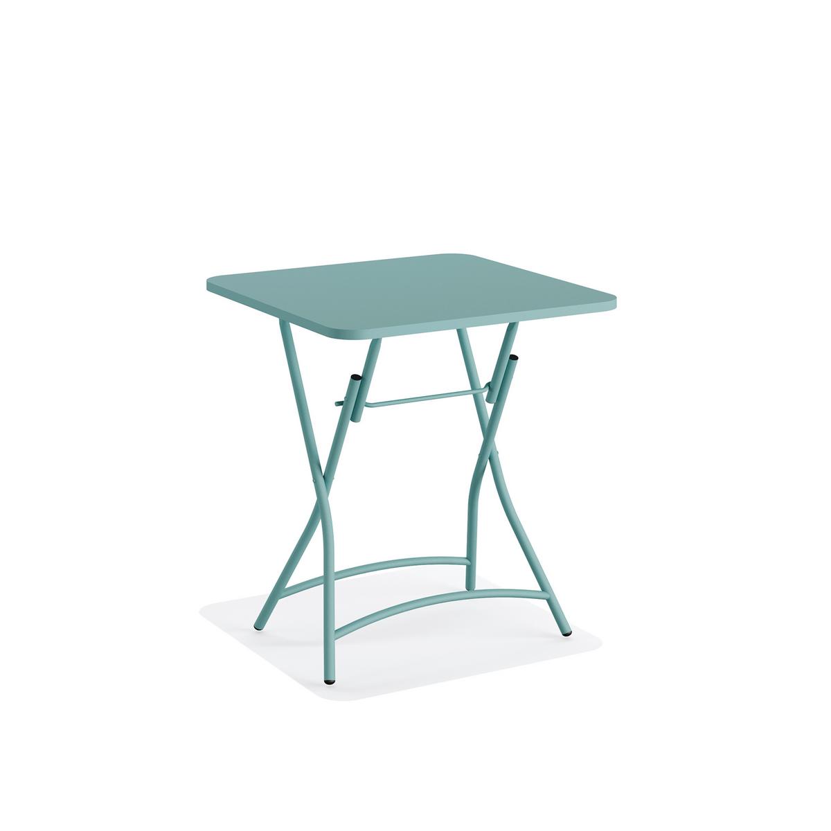 Klapptisch BREEZE in Blau ca. 60x74x60 cm - Blau, LIFESTYLE, Metall (60/74/60cm) - Gardenson