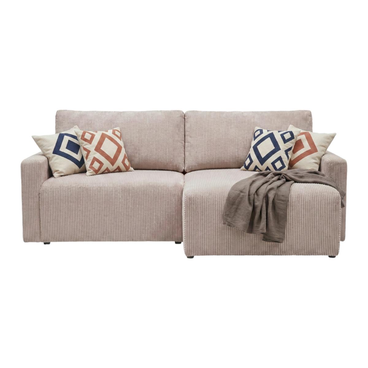Ecksofa Dave  -Top- -Based- - Rosa, Modern, Textil (227/146cm) - Based