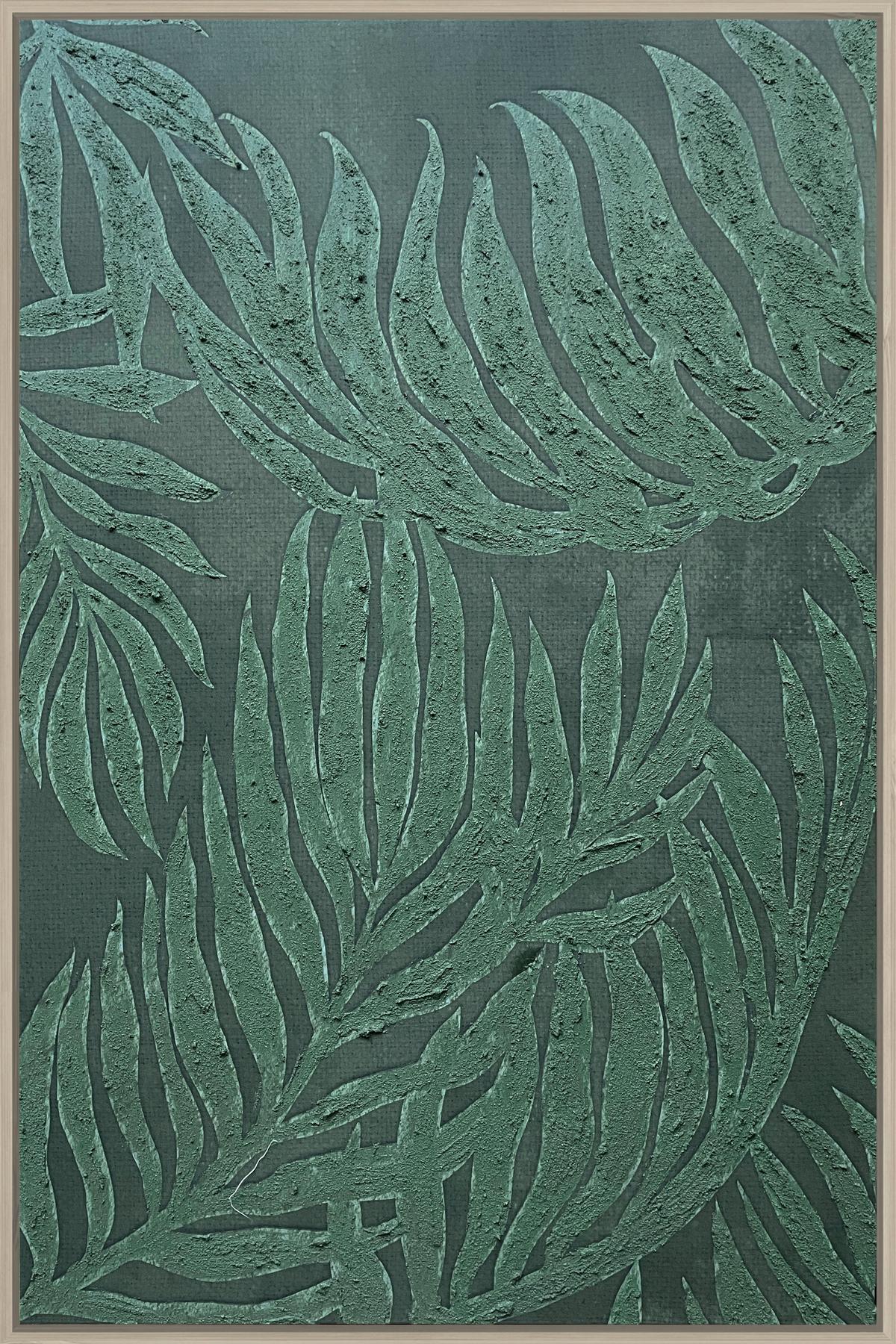 Tablou cu ramă Denise Small cca. 60x90 cm - verde/culoare natur, Modern, plastic/textil (60/90cm) - Mömax