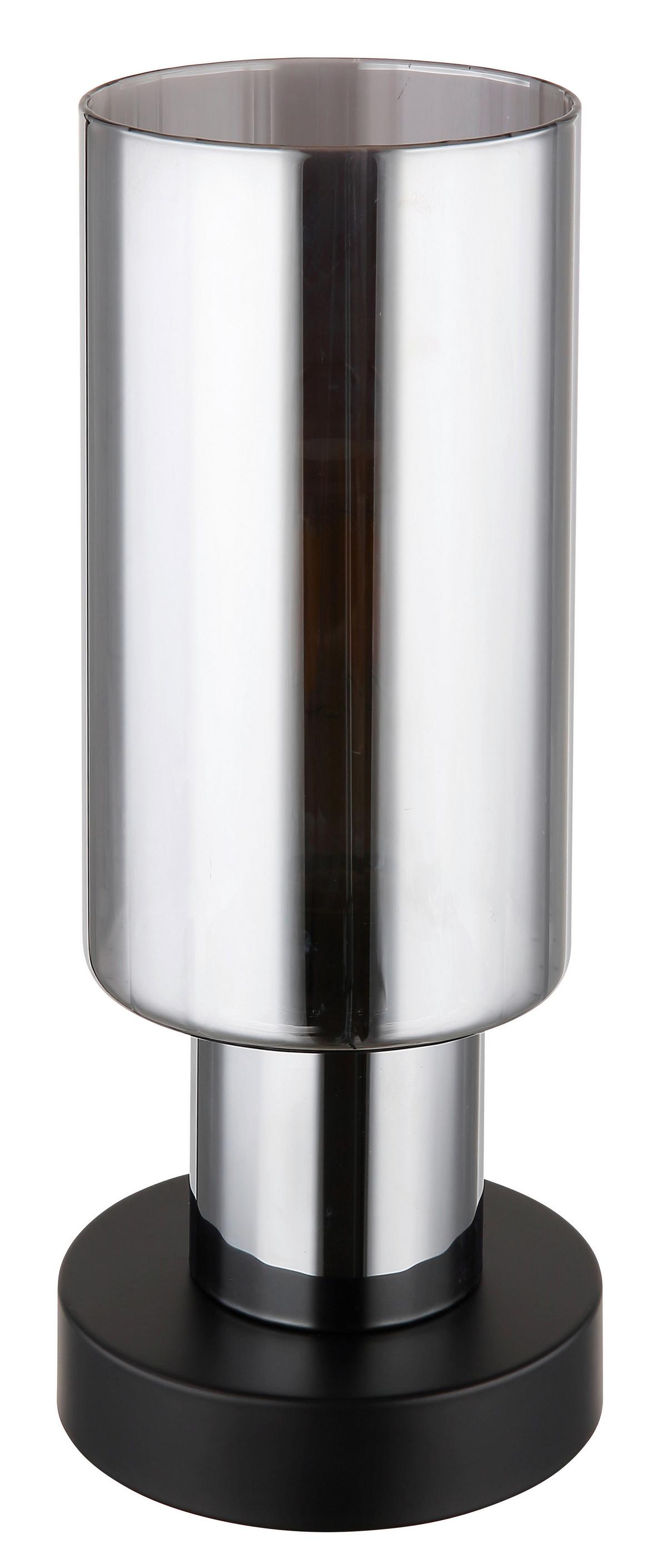 TISCHLEUCHTE 15708T - Schwarz, Basics, Glas/Metall (11/27cm) - Globo