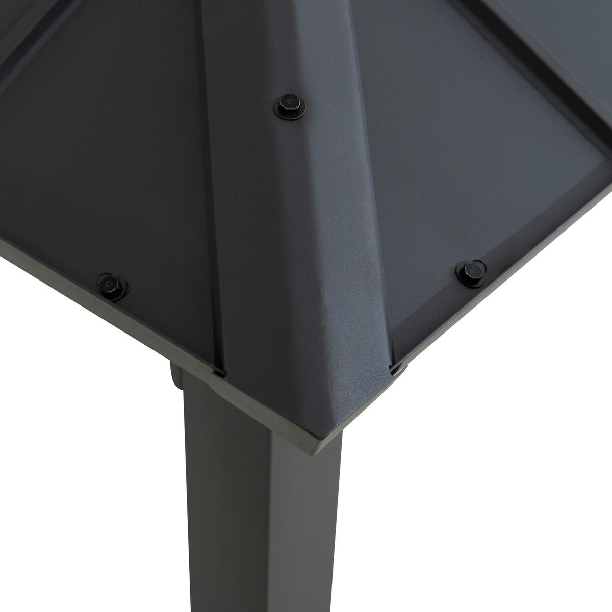 Pavillon Gazebo Pasu Anthrazit - Anthrazit, Basics, Metall (300/295/300cm) - Modante