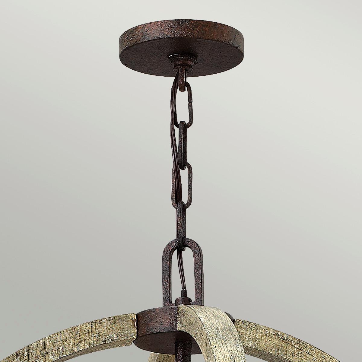 Csillár Hk-Middlefieldp4 - rozsdavörös, Konventionell, fa/fém (61.0/82.2cm) - Elstead Lighting