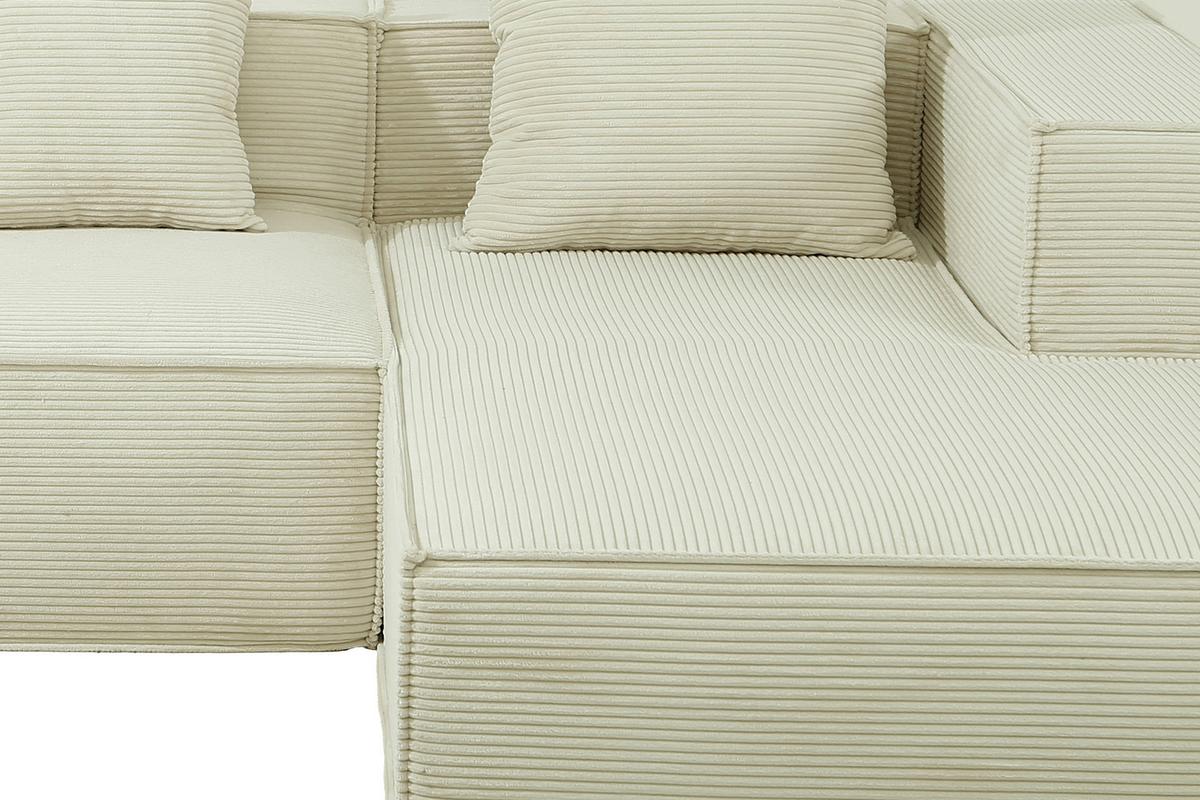 NAROŻNIK ZUNO - beżowy, Design, tkanina (270/60/100cm) - P & B