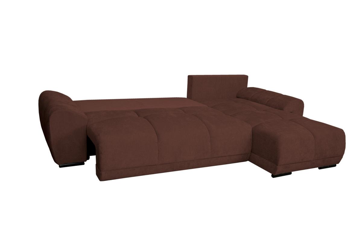 Kutna Garnitura Bonn - smeđa/crna, Moderno, tekstil/plastika (296/182cm)