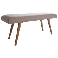 Sitzbank Salim ca. 117x51 cm Mango/Beige - Beige/Braun, Natur, Holz/Textil (117/51/38cm) - MID.YOU