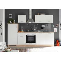 Küchenblock Petunia Weiß/Eiche ohne Geräte B: ca 280 cm - Wildeiche/Eichefarben, Basics, Holzwerkstoff/Kunststoff (280cm) - Respekta