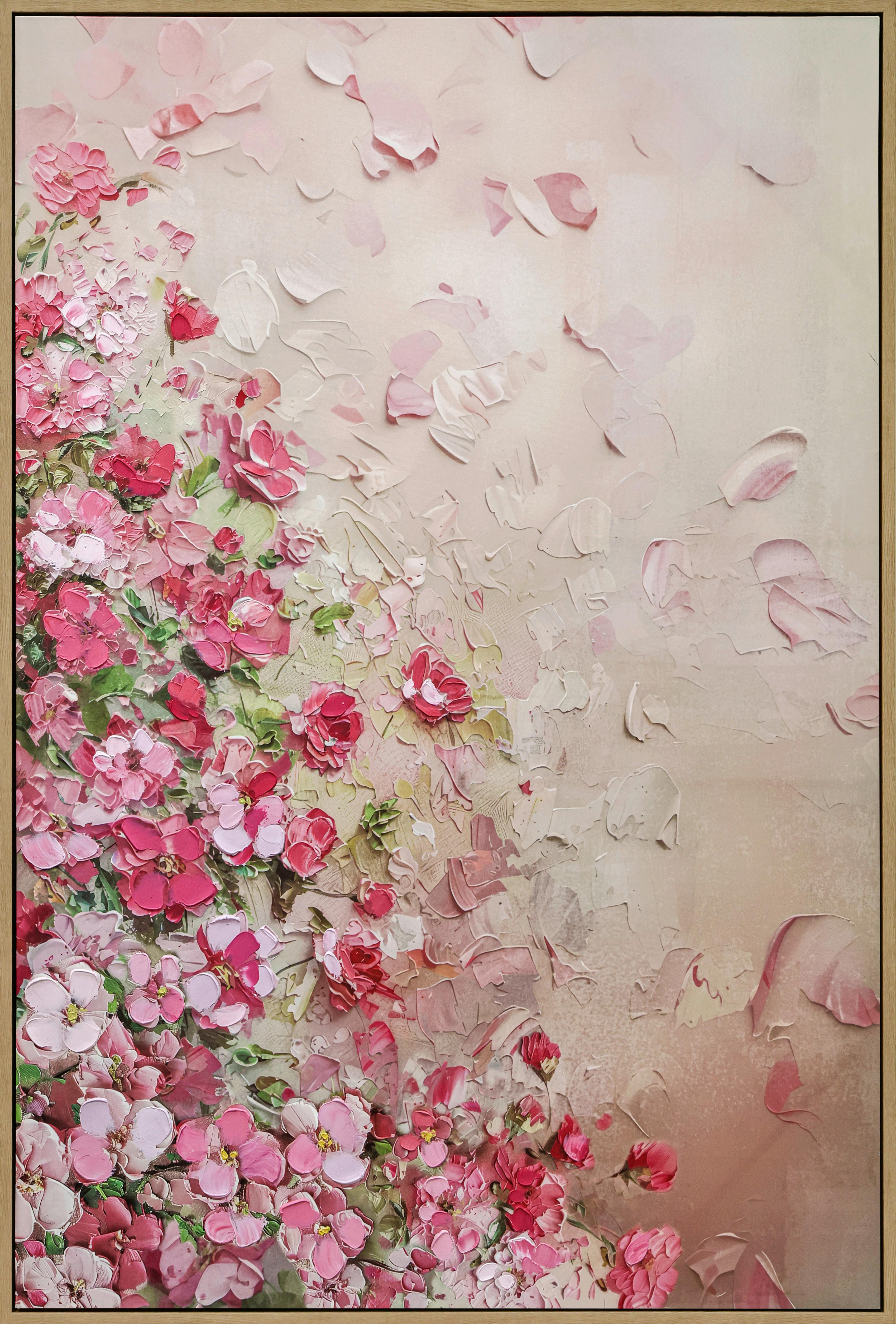 Tablou cu ramă Pink blush cca. 62x92 cm - multicolor/culoare natur, Modern, plastic/textil (62,4/92,4cm) - Mömax