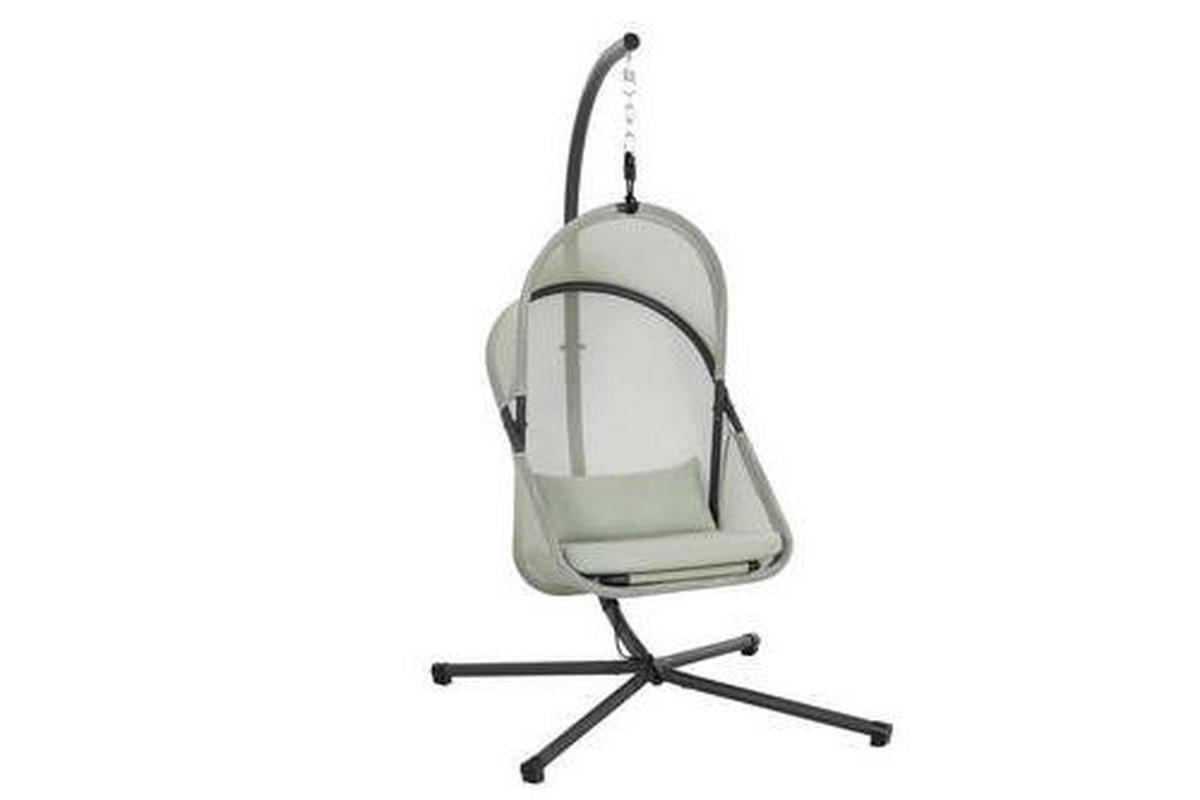 HÄNGESESSEL M92591 - Anthrazit/Grün, KONVENTIONELL, Kunststoff/Textil (123/195/106cm) - Siena Garden