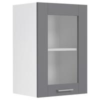 KÜCHENOBERSCHRANK COLURA - Weiss/Anthrazit, Trend, Glas/Holzwerkstoff (40/60/31cm) - MID.YOU