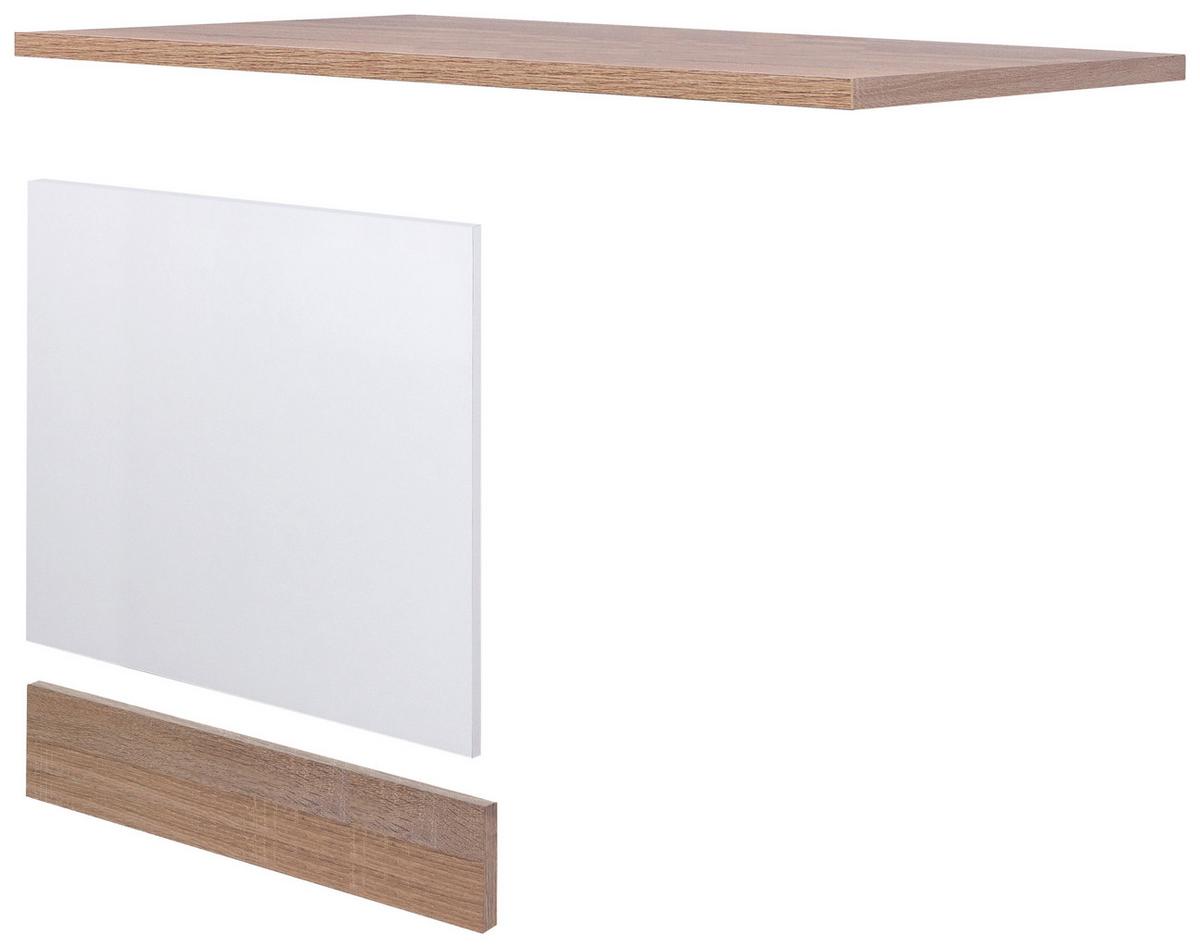 Letvica Pomivalnega Stroja Samoa, Bela, Barva Hrasta - bela/hrast sonoma, Konvencionalno, leseni material (110/85/60cm)