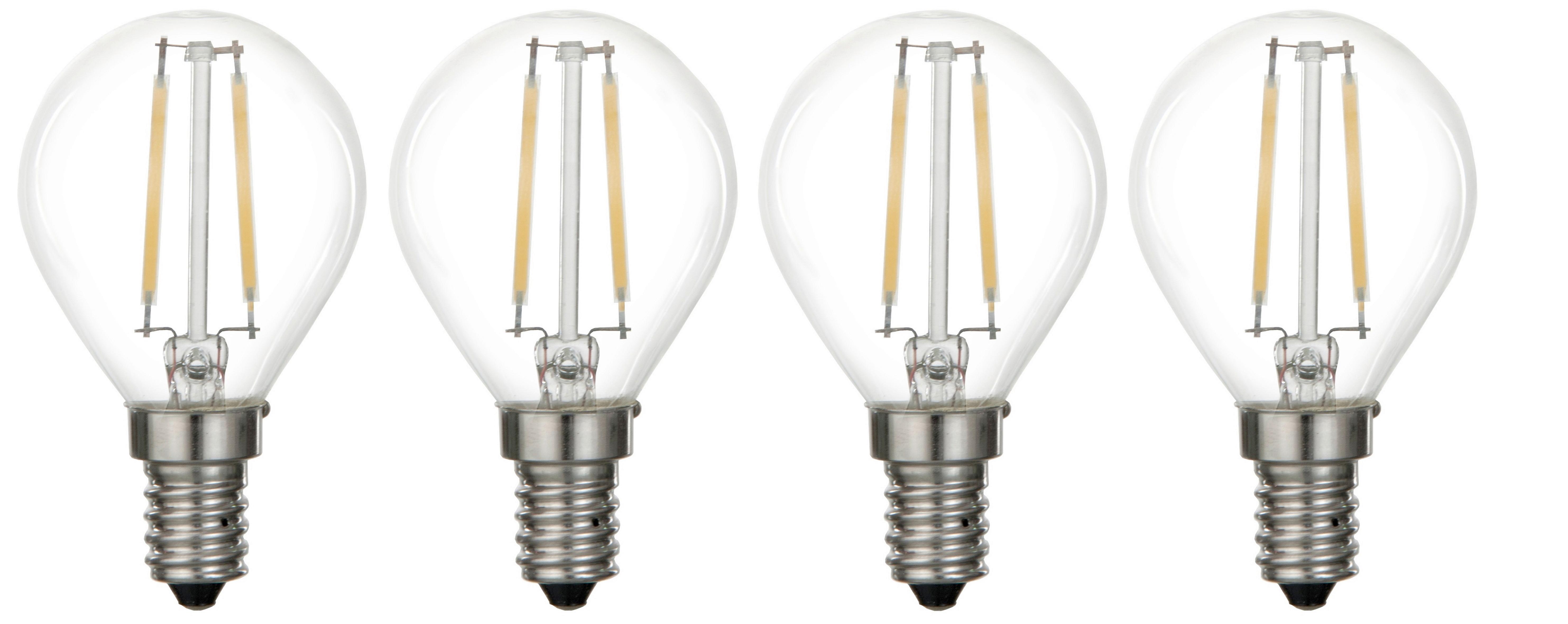 Set Led-sijalk Multi, 3,8 W, 4 Kos - prozorno, kovina/steklo (4,5/7,6cm) - Modern Living