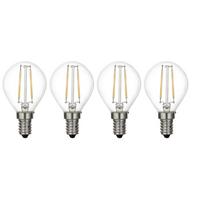 LED-fényforrás 4x4w E14 - átlátszó, Üveg/fém (4,5/7,6cm) - Modern Living