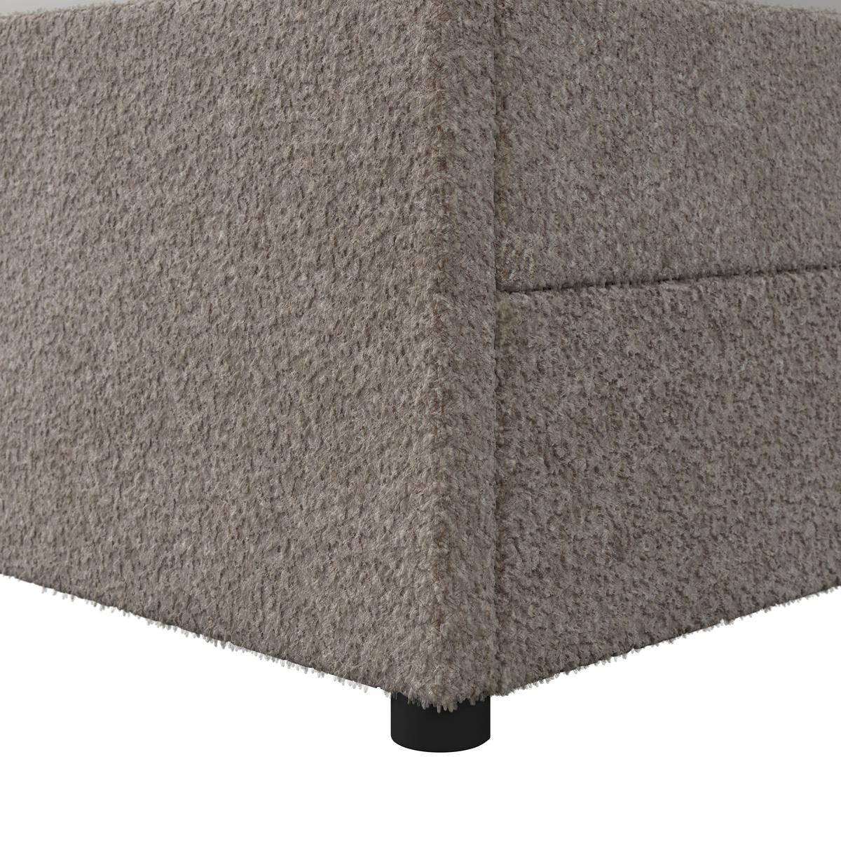 Kinderbett Nina Taupe ca. 90x200 cm - Taupe, MODERN, Holz/Textil (217/101/103cm) - Bessagi Kids