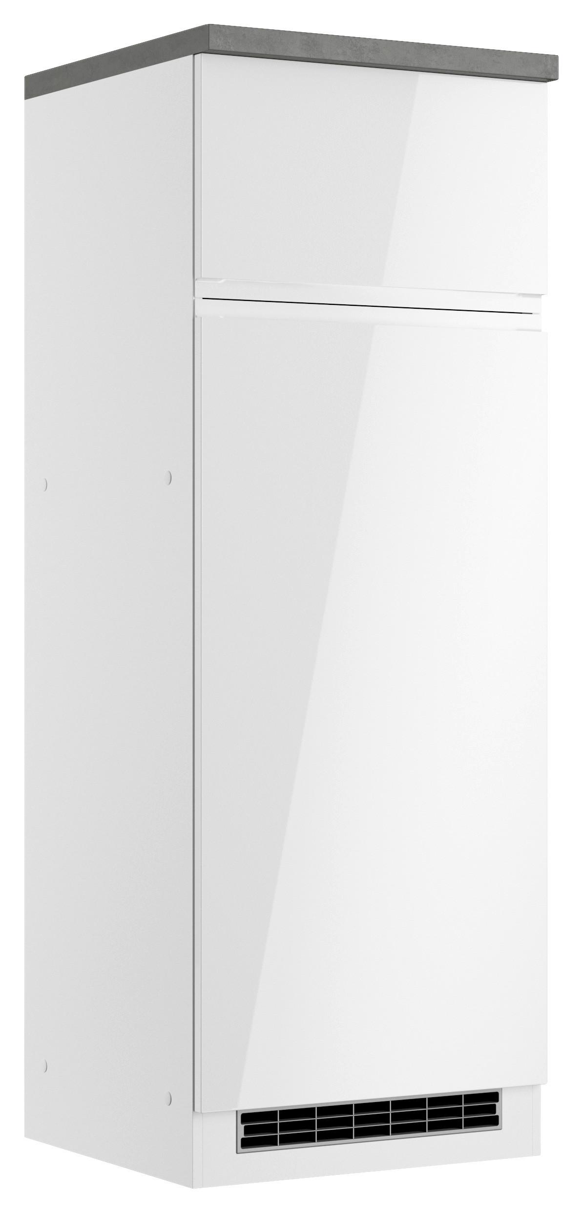 Geräteumbauschrank Monza ca. 60x166 cm Weiß/Grau - Weiß Hochglanz/Weiß, LIFESTYLE, Holzwerkstoff (60/166/60cm) - Held
