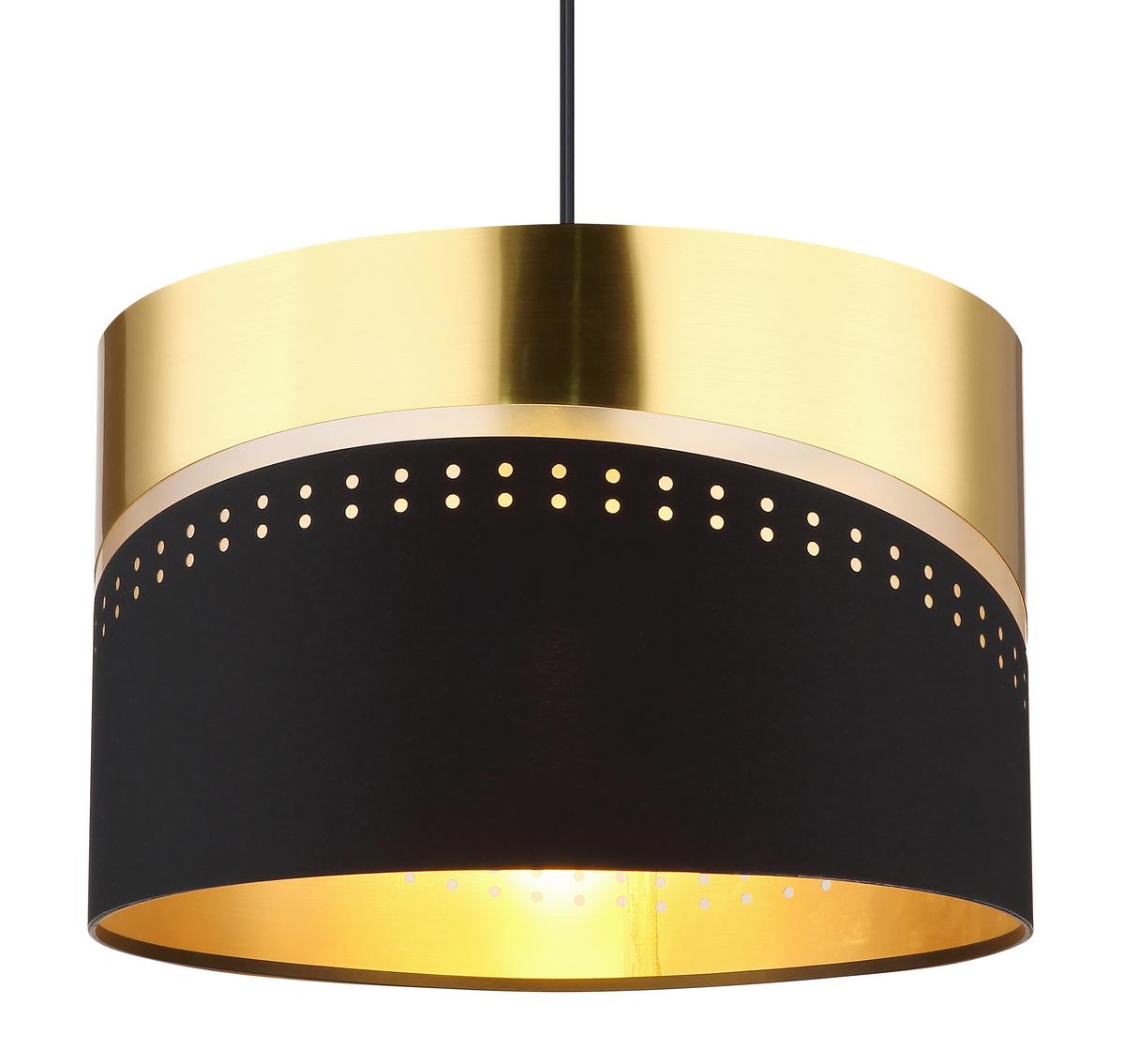 Luster 54046h - zlatna/crna, Konvencionalno, metal/tekstil (35/120cm) - Globo