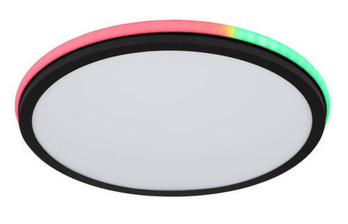 Stropna Led-svetilka Jaxxi, S Sijalko - črna/opal, Design, kovina/umetna masa (45/7cm) - Globo