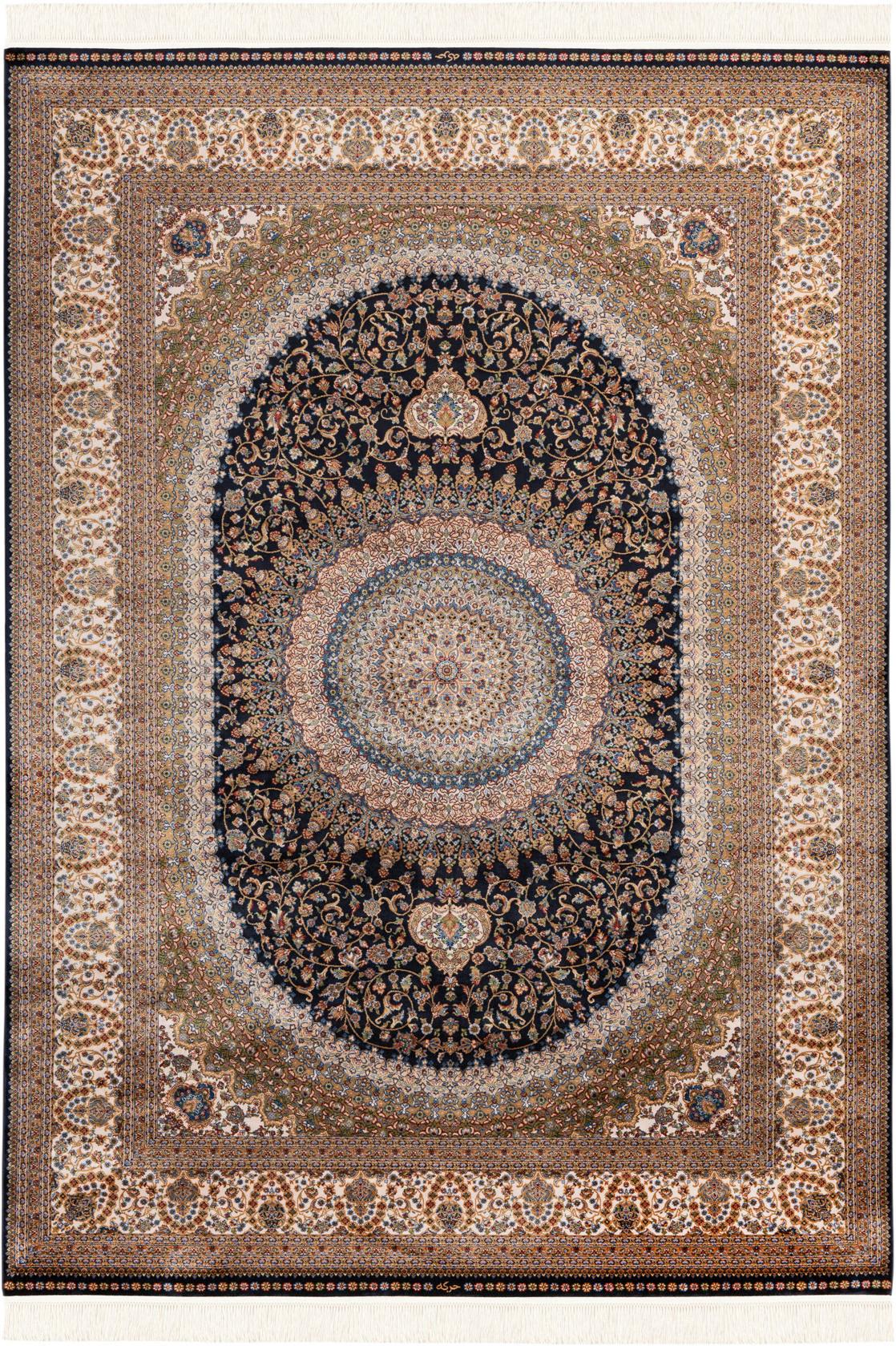 WEBTEPPICH MY BABYLON OF OBSESSION - Blau/Hellbraun, Design, Textil (300/400cm) - Novel