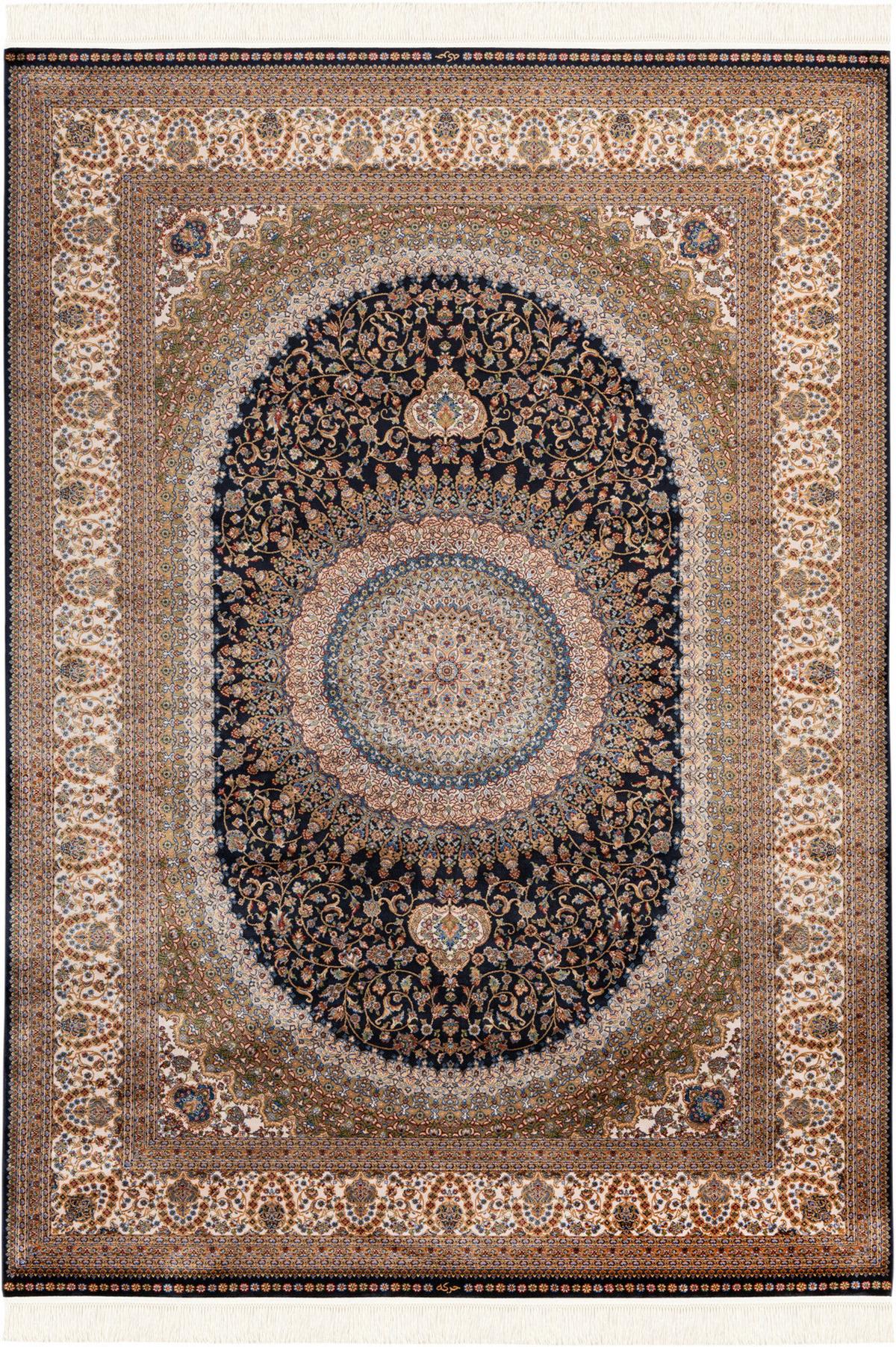 WEBTEPPICH MY BABYLON OF OBSESSION - Blau/Hellbraun, Design, Textil (300/400cm) - Novel