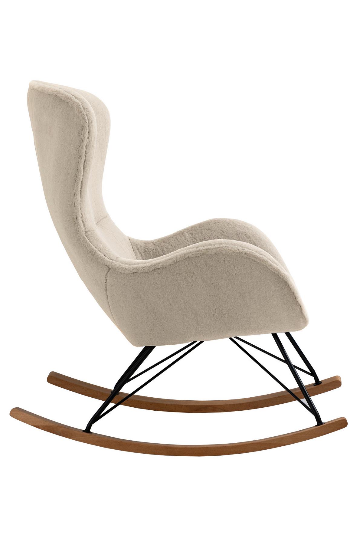 Gugalnik Lamb, Bež - barve hrasta/bež, Moderno, kovina/tekstil (70/102/94cm) - Livetastic