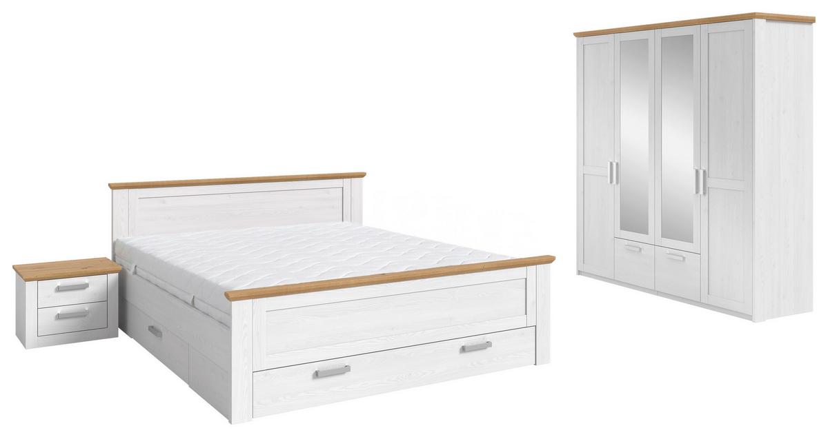 Schlafzimmer VERONA 3-teilig Lärchefarben, Eiche Artisan - Lärchefarben/Eiche Artisan, ROMANTIK / LANDHAUS, Holzwerkstoff - Livetastic