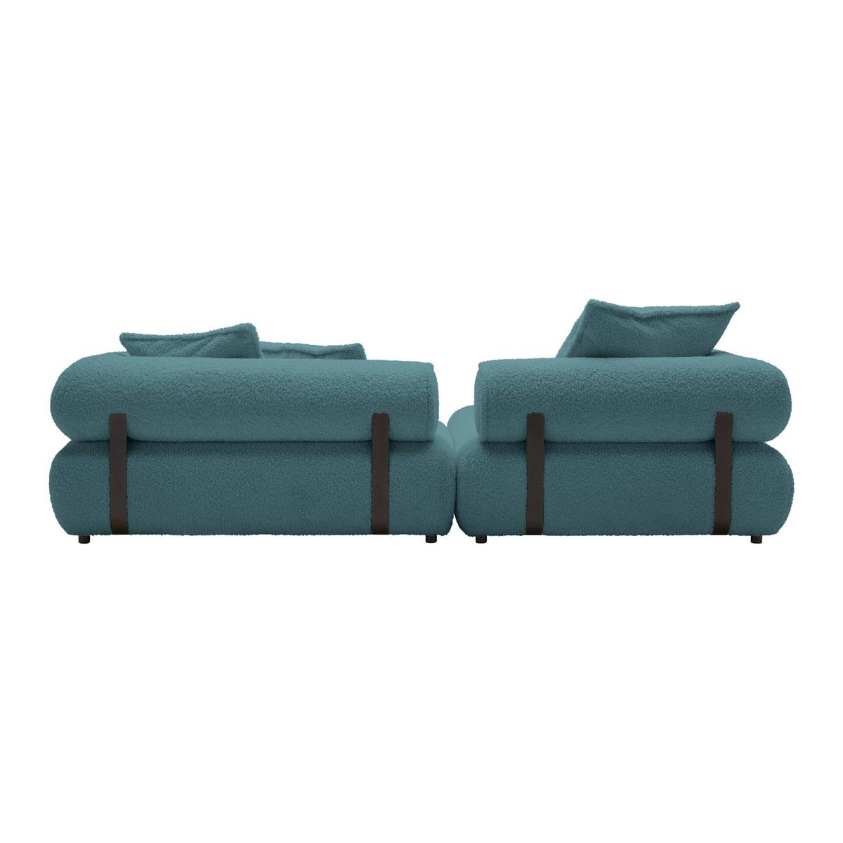 Wohnlandschaft Casimir Petrol - Petrol/Schwarz, LIFESTYLE, Kunststoff/Textil (180/310cm) - Premium Living