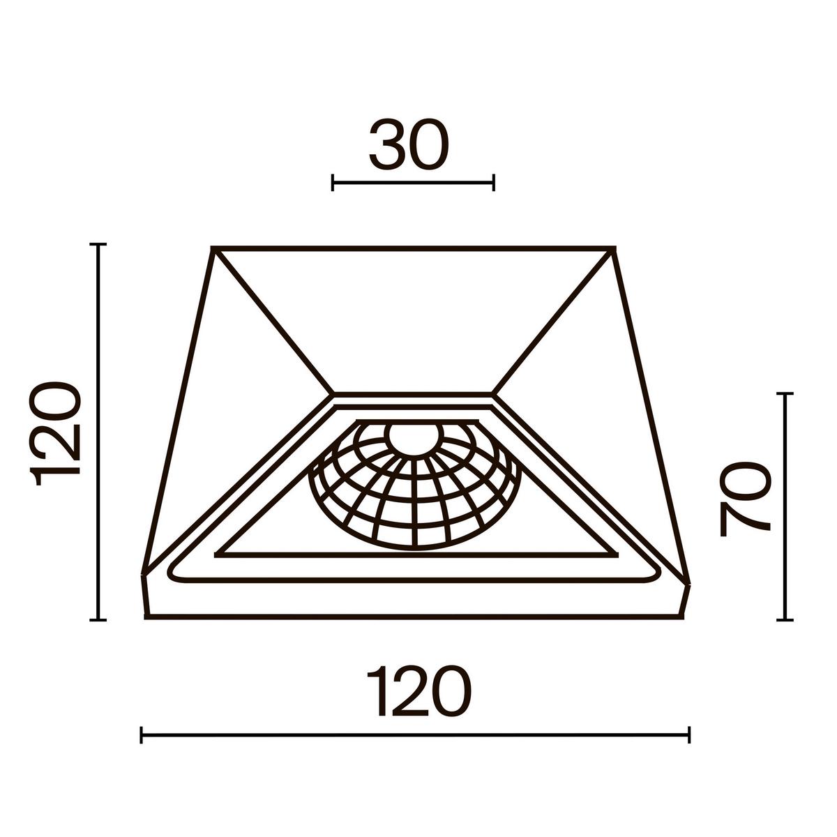 Außenwandleuchte Beekman Schwarz max. 6 Watt - Schwarz, MODERN, Glas/Metall (12/12/7cm) - MAYTONI