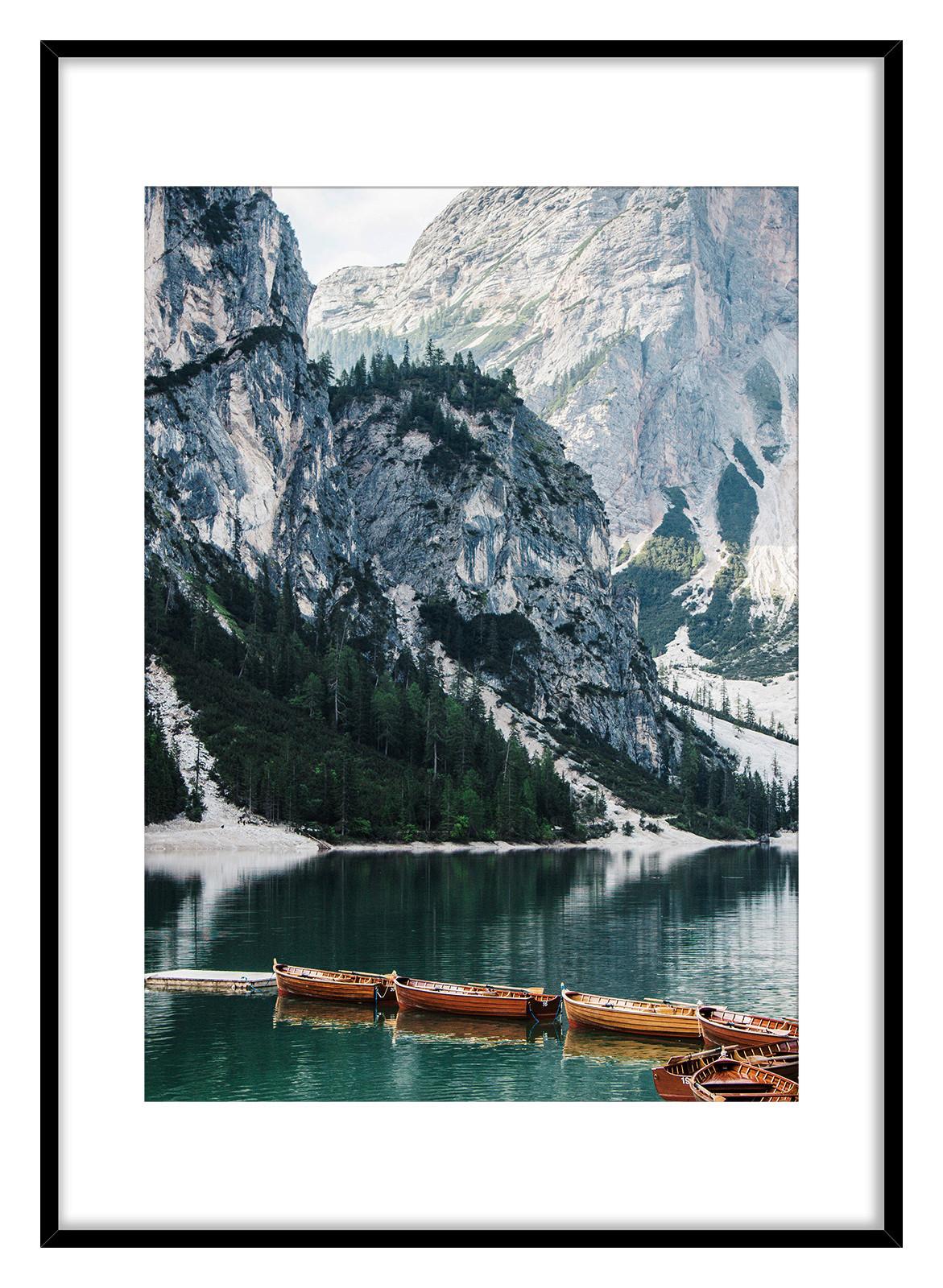Bild Elena in Multicolor - Multicolor/Schwarz, Holz/Papier (50/70cm) - Modern Living