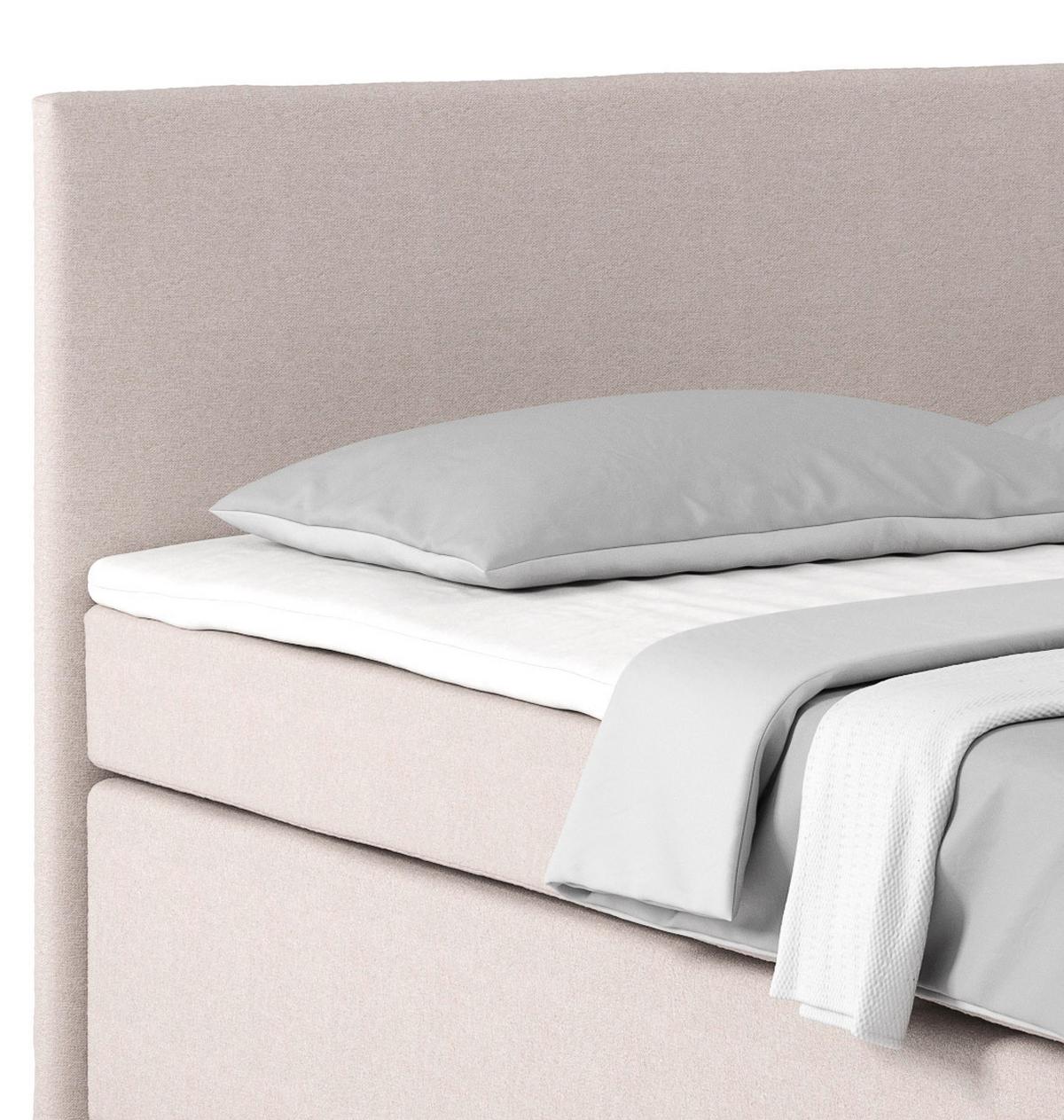 Boxspring Krevet Nero - bež/boje kroma, Konvencionalno, tekstil/metal (180/200cm) - Best Price