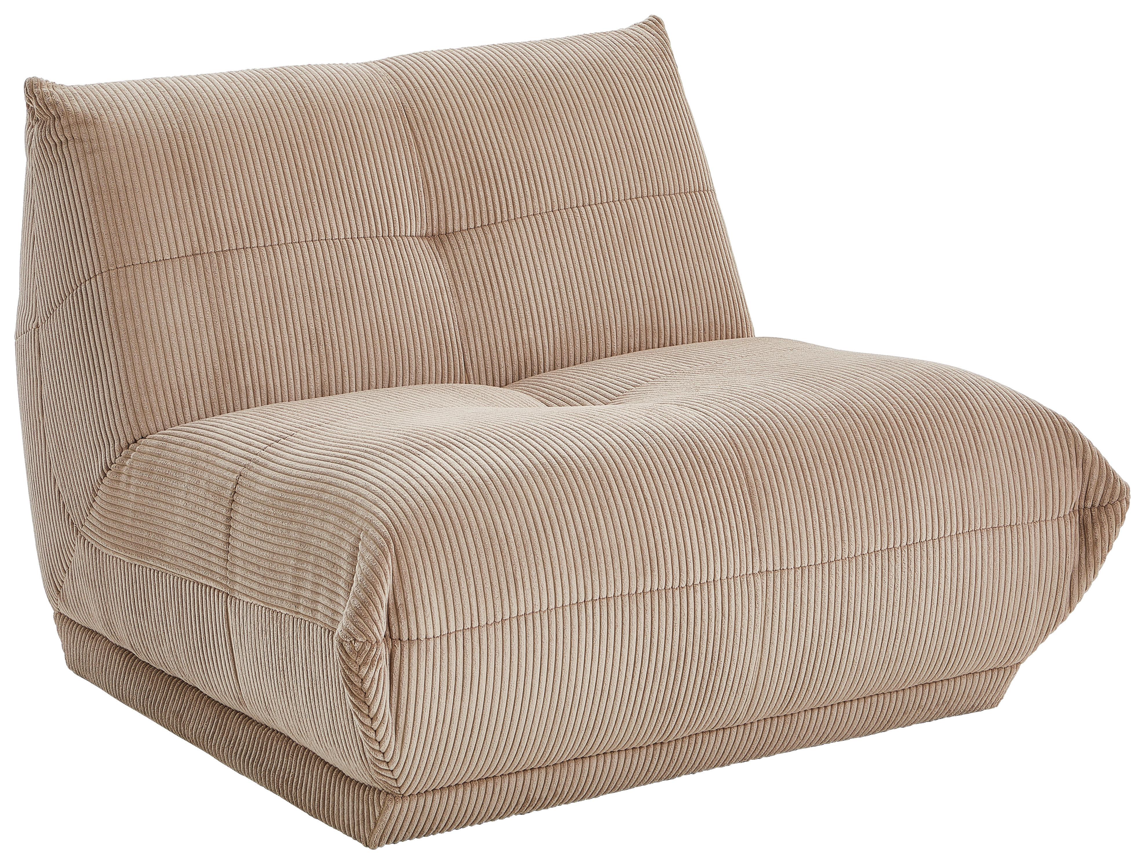 Modul Sofaelement Giselle Taupe - Taupe, Trend, Textil (105/80/112cm) - Livetastic