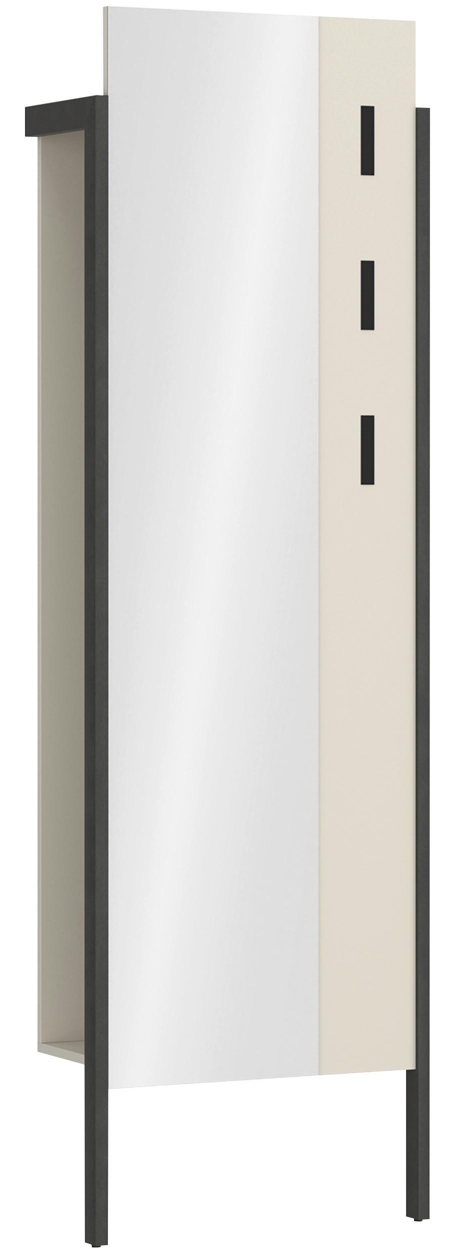 Panou cuier SARINA - argintiu/alb, Trend, material pe bază de lemn (59,4/200/31,5cm) - Modern Living