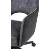 SNURRSTOL VALLETTA - svart/antracit, Klassisk, metall/textil (63/82-88/61cm) - Premium Living