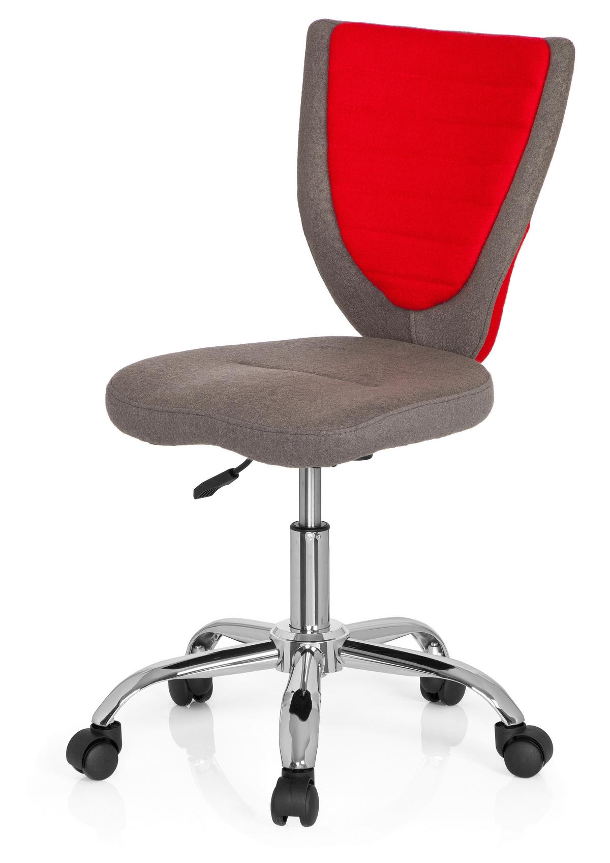 Mladinski Vrtljivi Stol Kiddy Comfort, Siva, Rdeča - rdeča/srebrne barve, Moderno, kovina/umetna masa (41/94/41cm) - MID.YOU