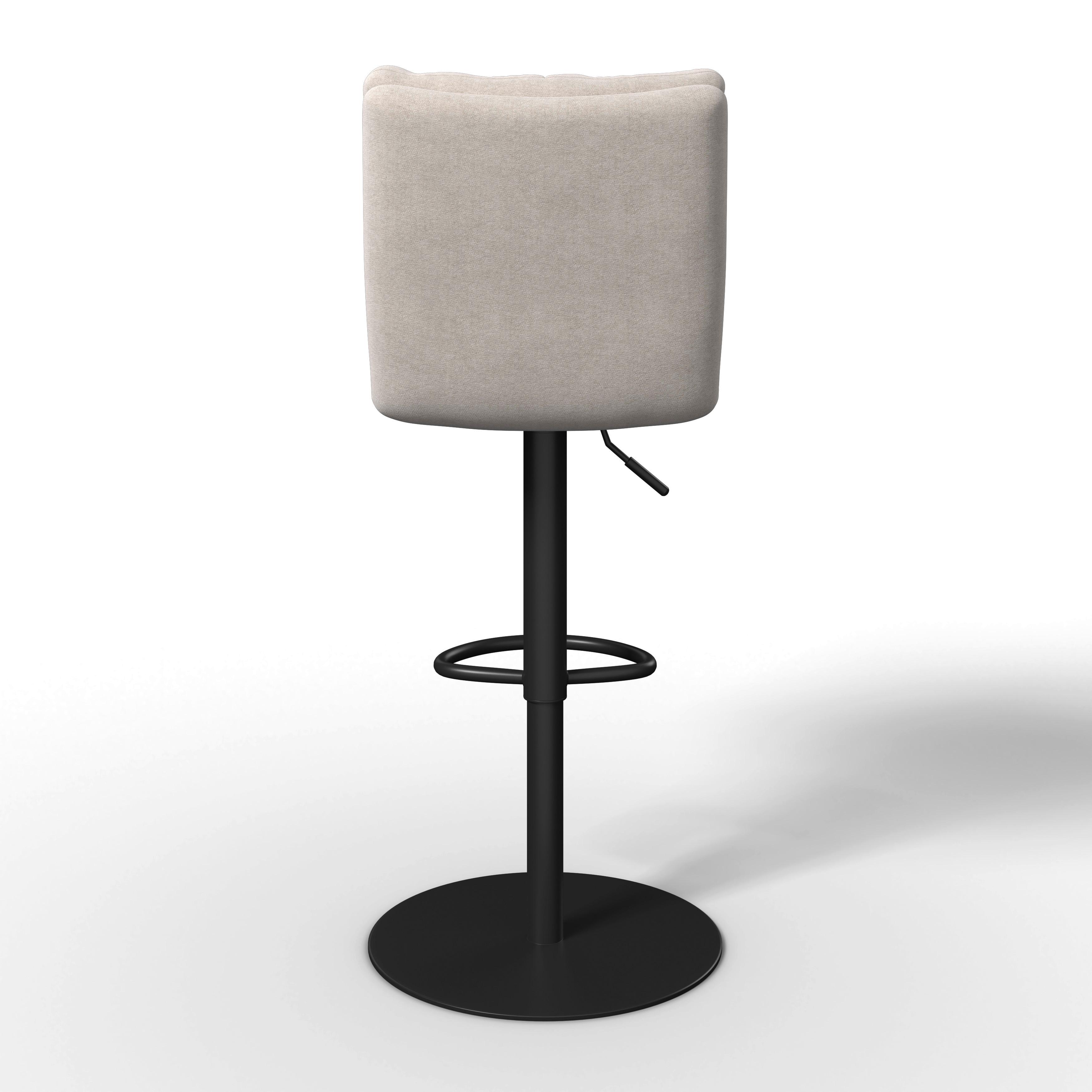 BARPALL CAJA - svart/cremefärgad, Modern, metall/trä (47/87-107/49cm) - Bessagi Home