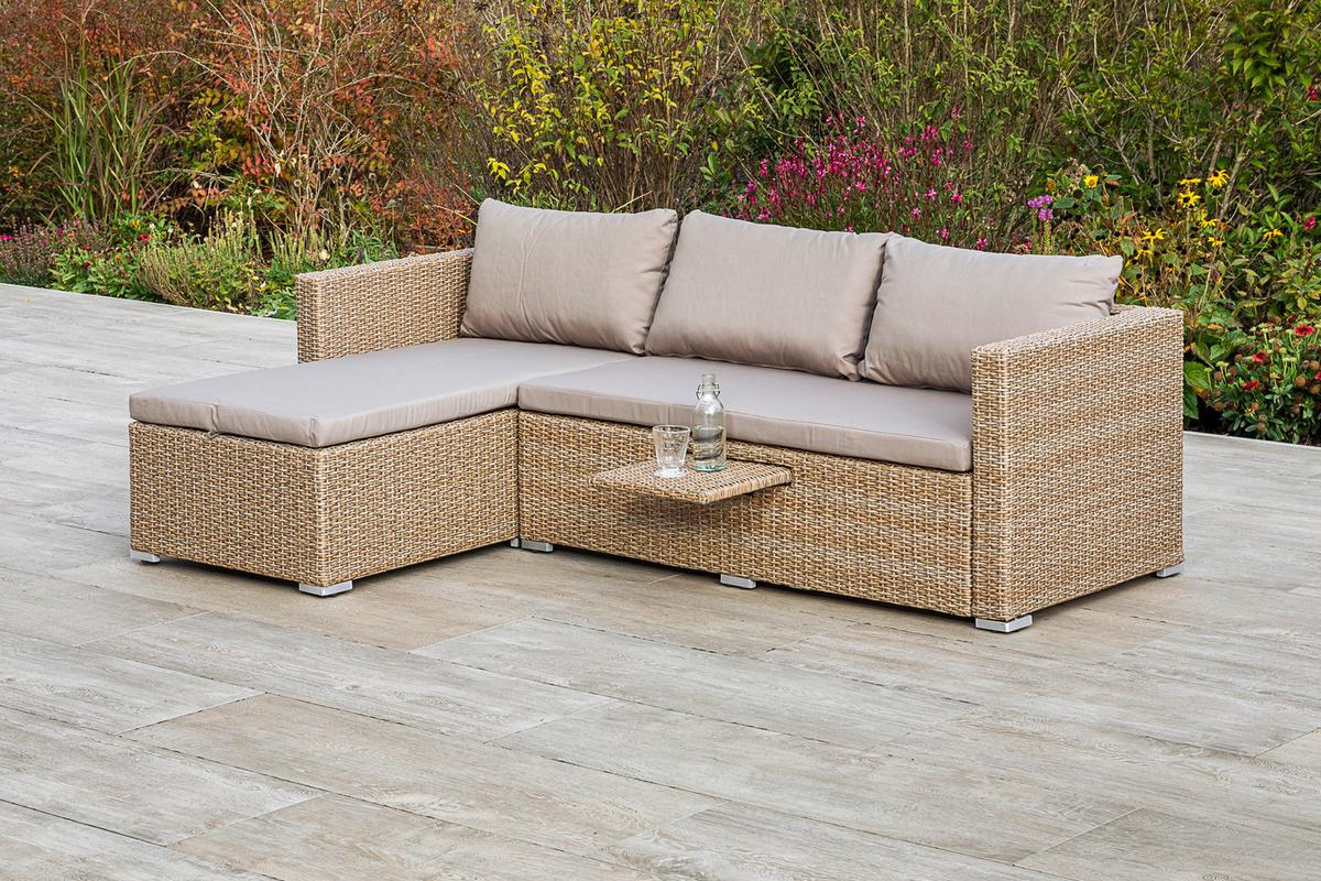 Lounge Garnitura Veneto, Blazine - naravne barve, Moderno, kovina/umetna masa (215/140cm) - Gardenson