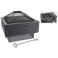 Tűzrakótál Fire - antracit, fém (52/52/41cm)