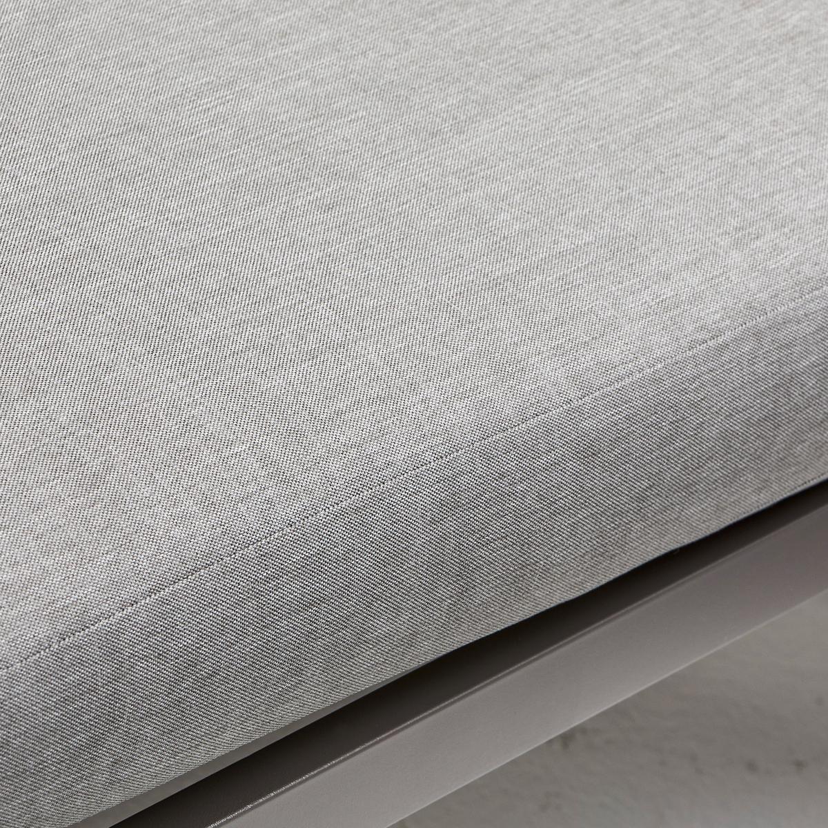 KOMPLET STOŁOWY NA TARAS MASSA - antracytowy/szary, Modern, metal/tkanina (193/244cm) - Ambia Garden