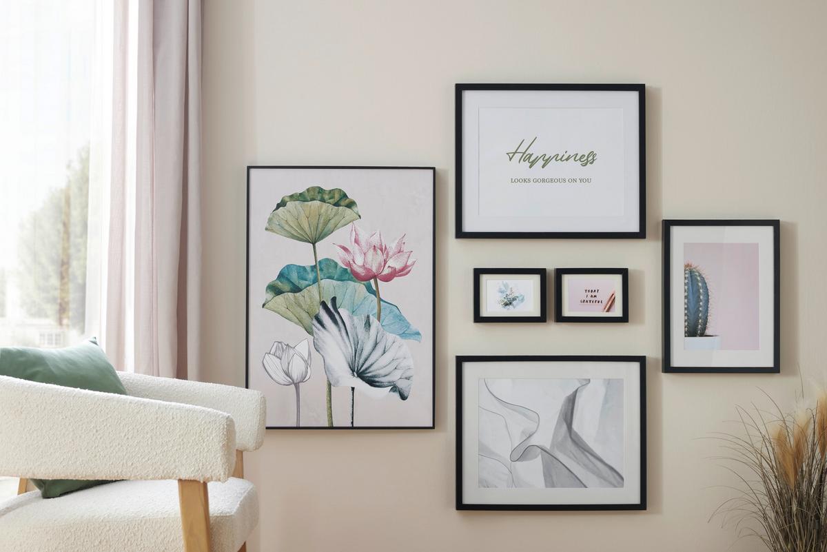 Okvir Za Slike Gitta - črna, Moderno, steklo/leseni material (30/40/3,6cm) - Modern Living