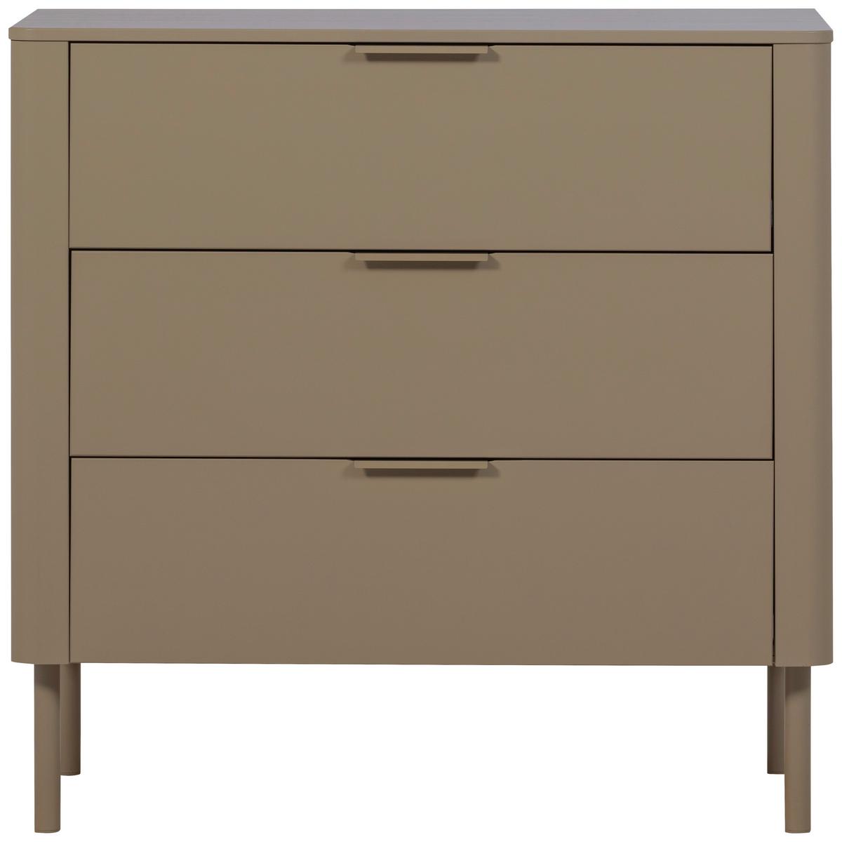 Kommode Gunnar Schlammfarben B: 94 cm - Schlammfarben/Schwarz, Design, Holz/Metall (94/93/52cm) - Livetastic