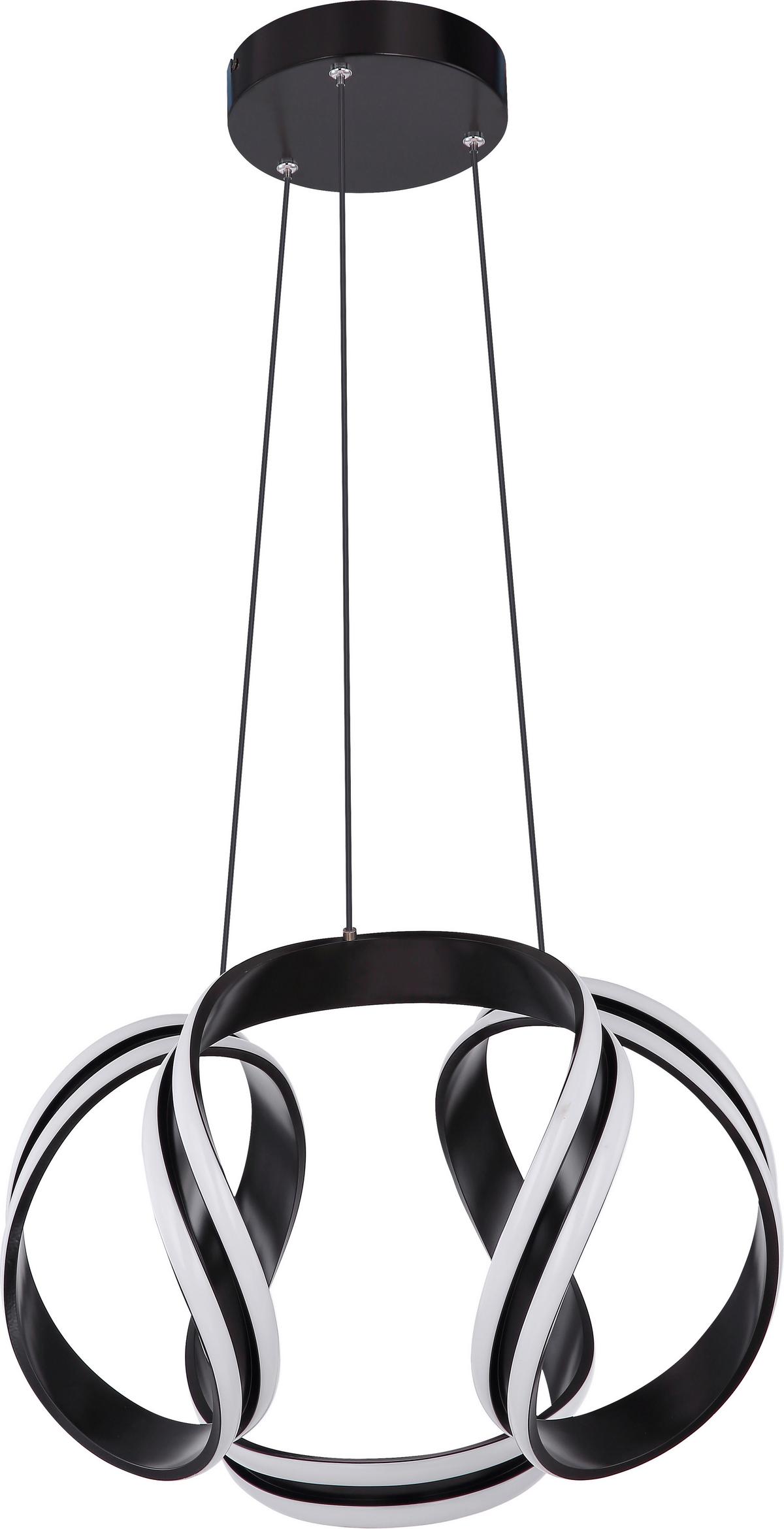 LED-Hängeleuchte Mauritz in Schwarz max. 5 Watt - Schwarz, Modern, Kunststoff/Metall (45/150cm) - Premium Living