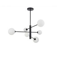 Deckenleuchte Lp-002/6 Bk Dorado 6 - Schwarz, Design, Metall (60/87/12cm)
