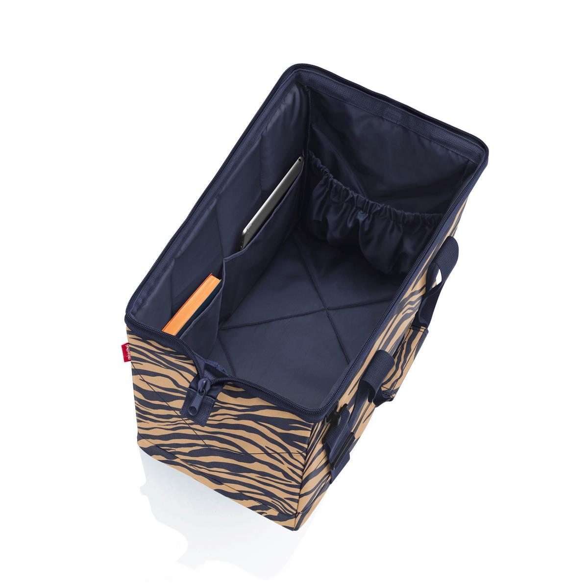 TORBA PODRÓŻNA MT4115 - ciemnoniebieski/beżowy, Basics, tkanina (48/39,5/29cm) - Reisenthel