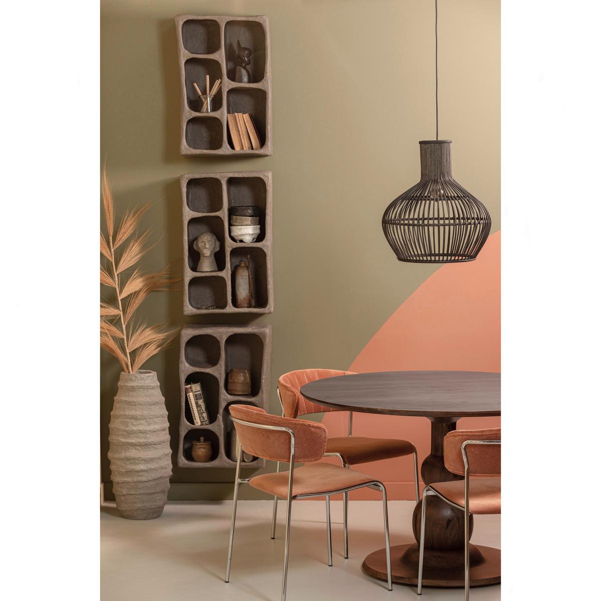 Wandregal Clay Grau - Grau, Design, Papier (45/70/23cm) - Livetastic