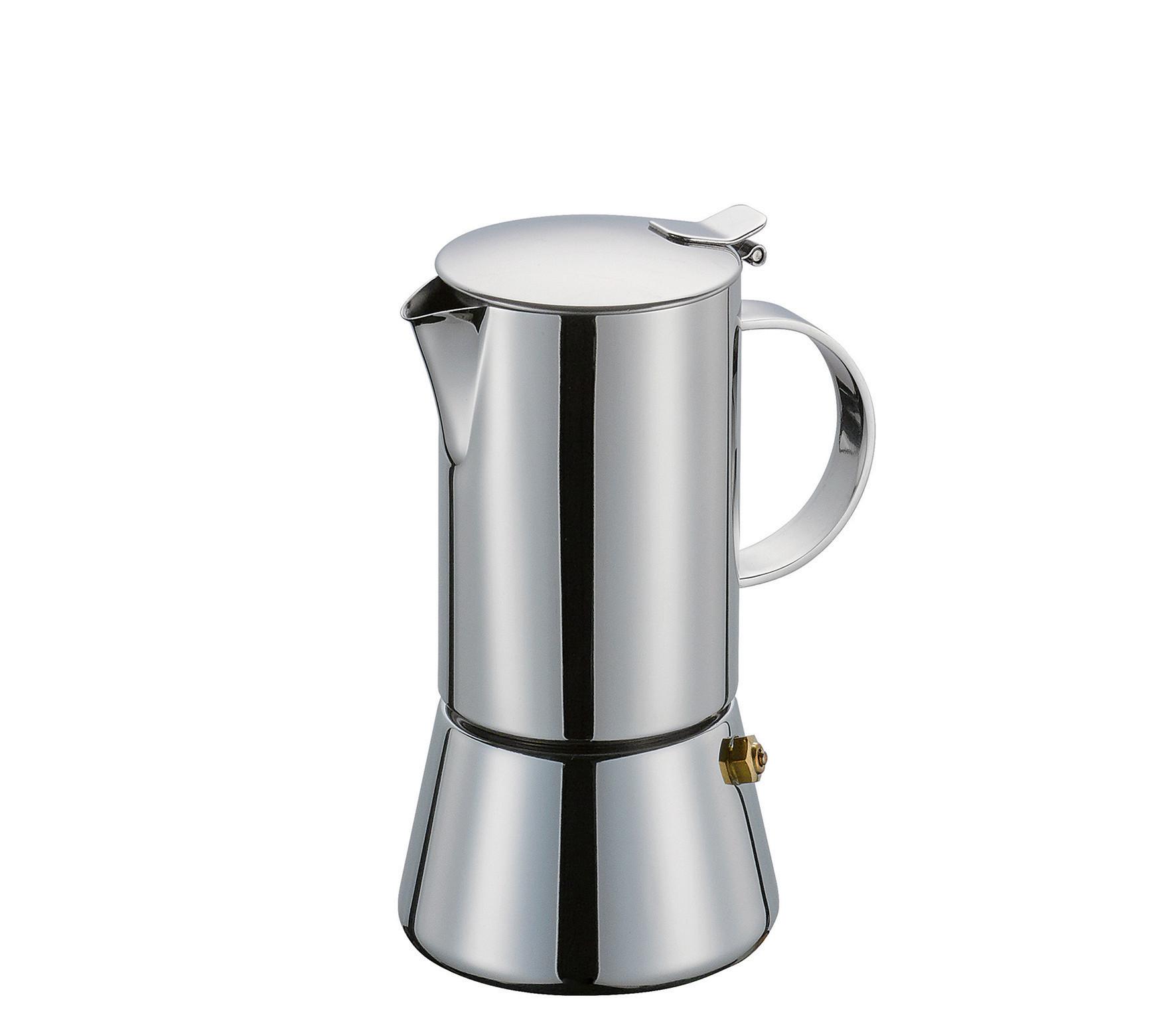 KAWIARKA DO ESPRESSO 342055 - kolor stalowy, Basics, metal (10/20,5cm) - Cilio