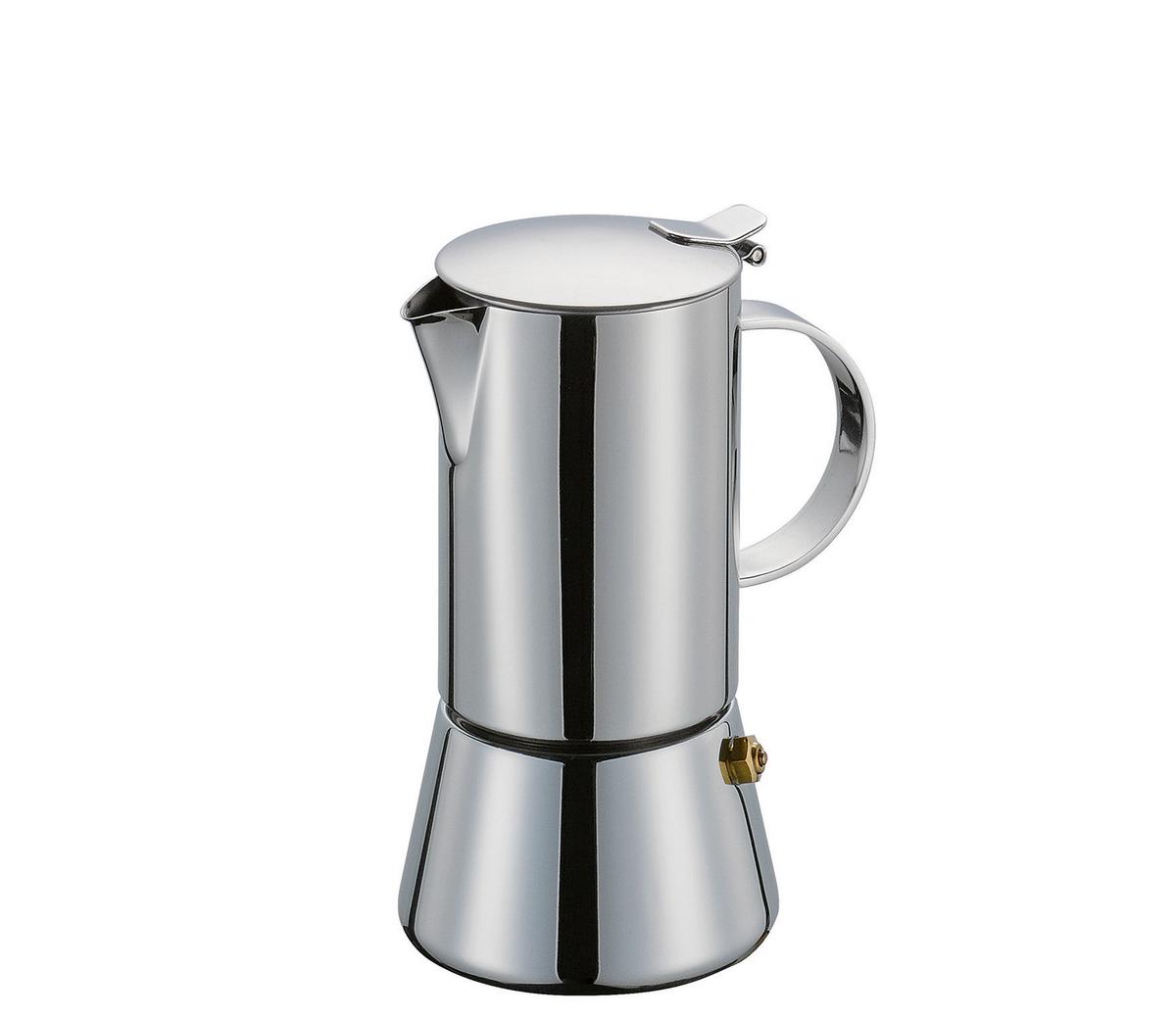 KAWIARKA DO ESPRESSO 342055 - kolor stalowy, Basics, metal (10/20,5cm) - Cilio