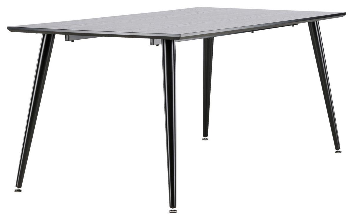 ESSTISCH DIPP - Schwarz, Design, Holzwerkstoff/Metall (180/90/75cm) - Livetastic
