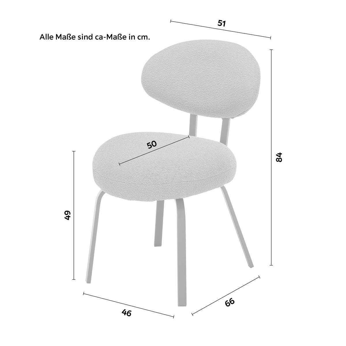 Stuhl in Petrol - Petrol/Schwarz, Modern, Textil/Metall (51/84/66cm) - Mömax