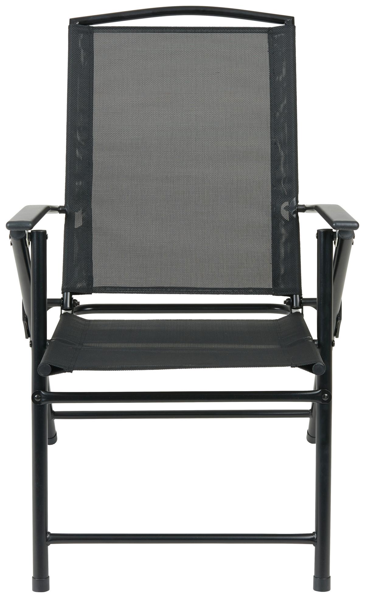 Vrtna Garnitura Laura, 7-Delni Set, S Senčnikom - črna, Moderno, kovina/steklo (140/90/70cm)