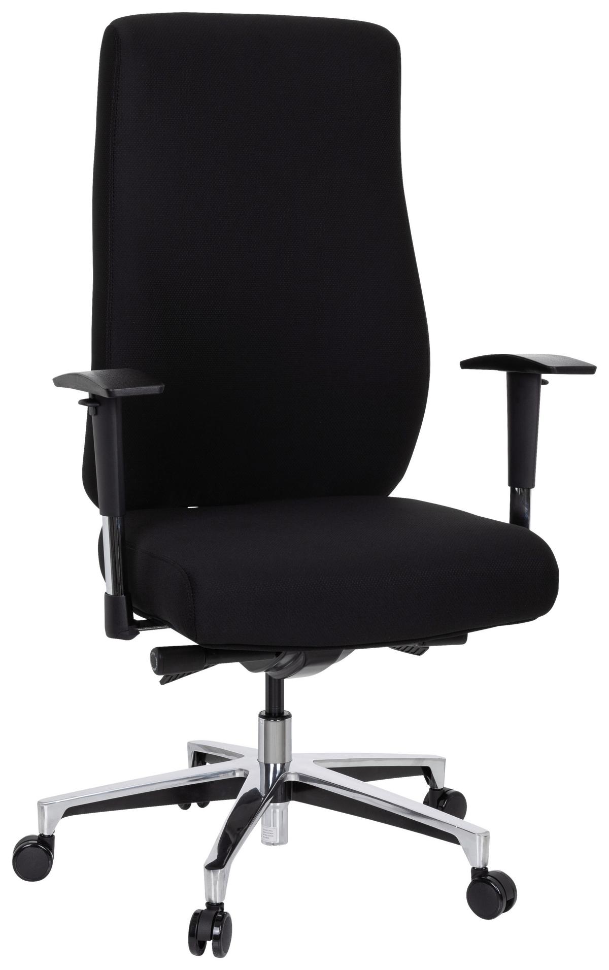 Pisarniški Stol Forcom, Črna - srebrne barve/črna, Basics, kovina/umetna masa (69/122/65cm) - MID.YOU